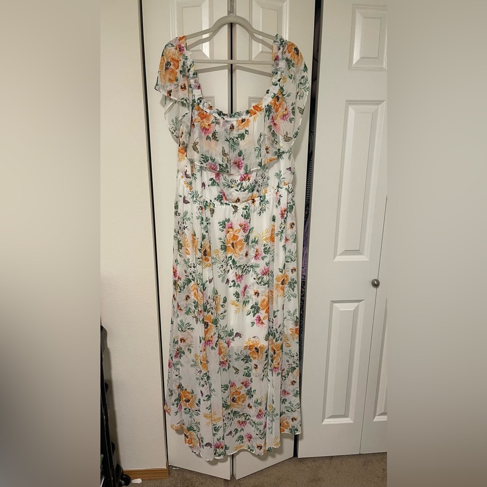 Torrid Floral Off Shoulder Maxi Dress